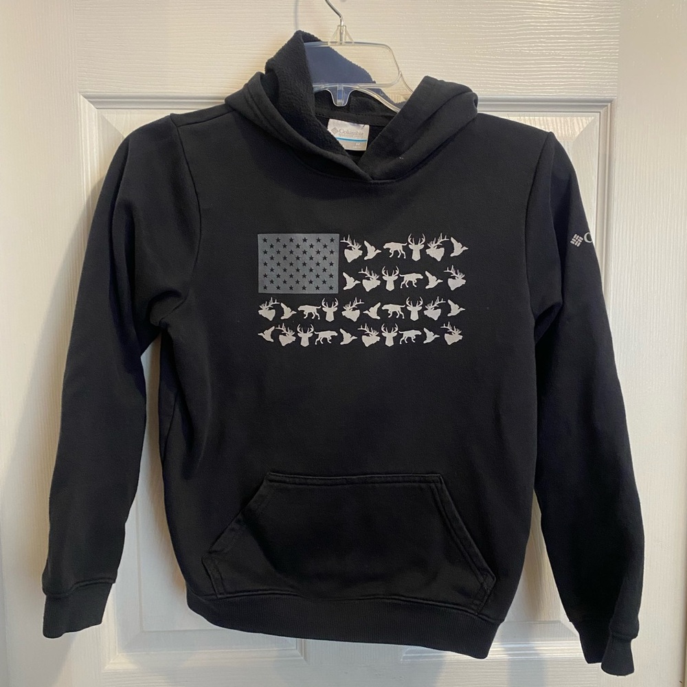 Columbia Black Hoodie with Animal Graphic